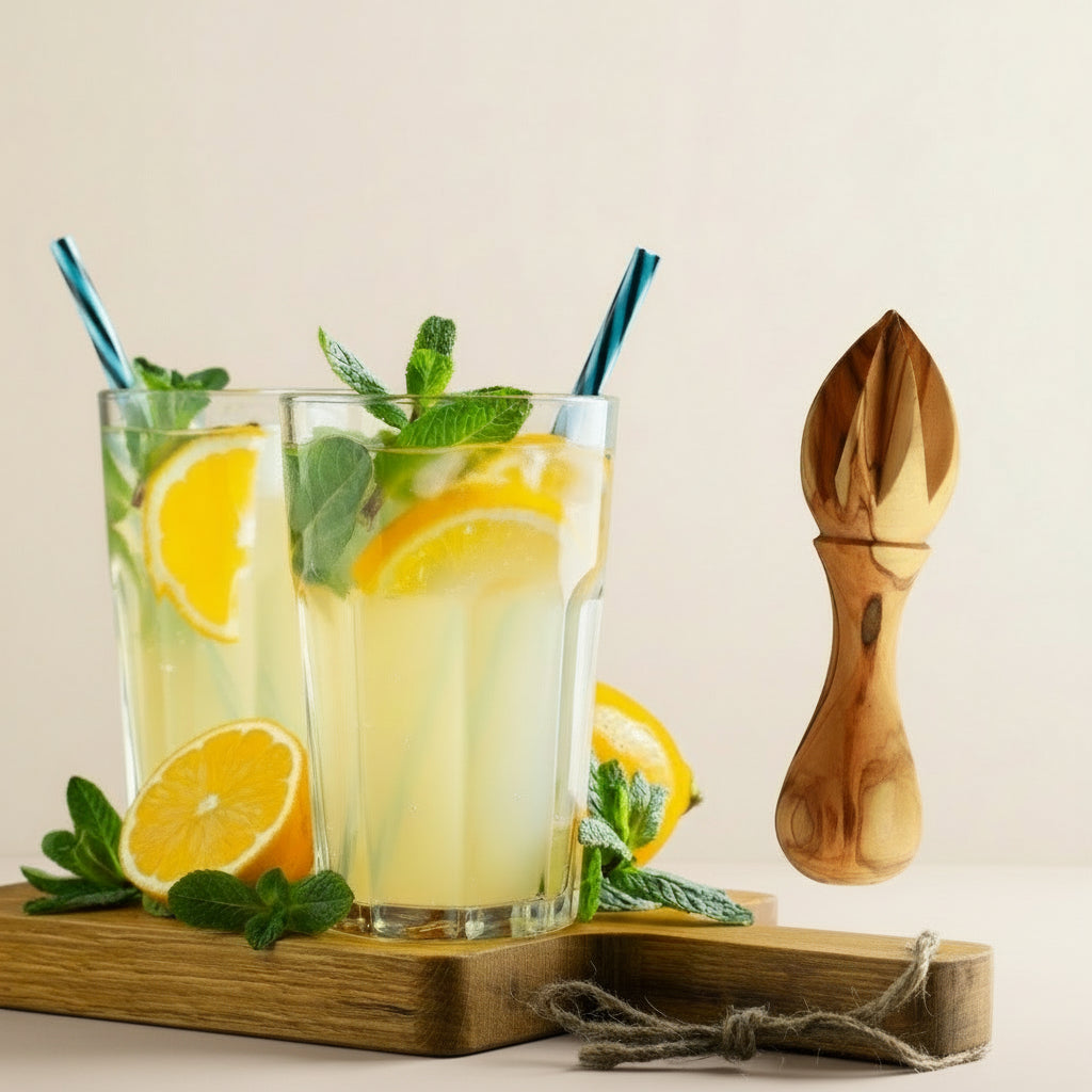 Presse-Agrumes en Bois d’Olivier – Élégance Naturelle & Artisanat Authentique